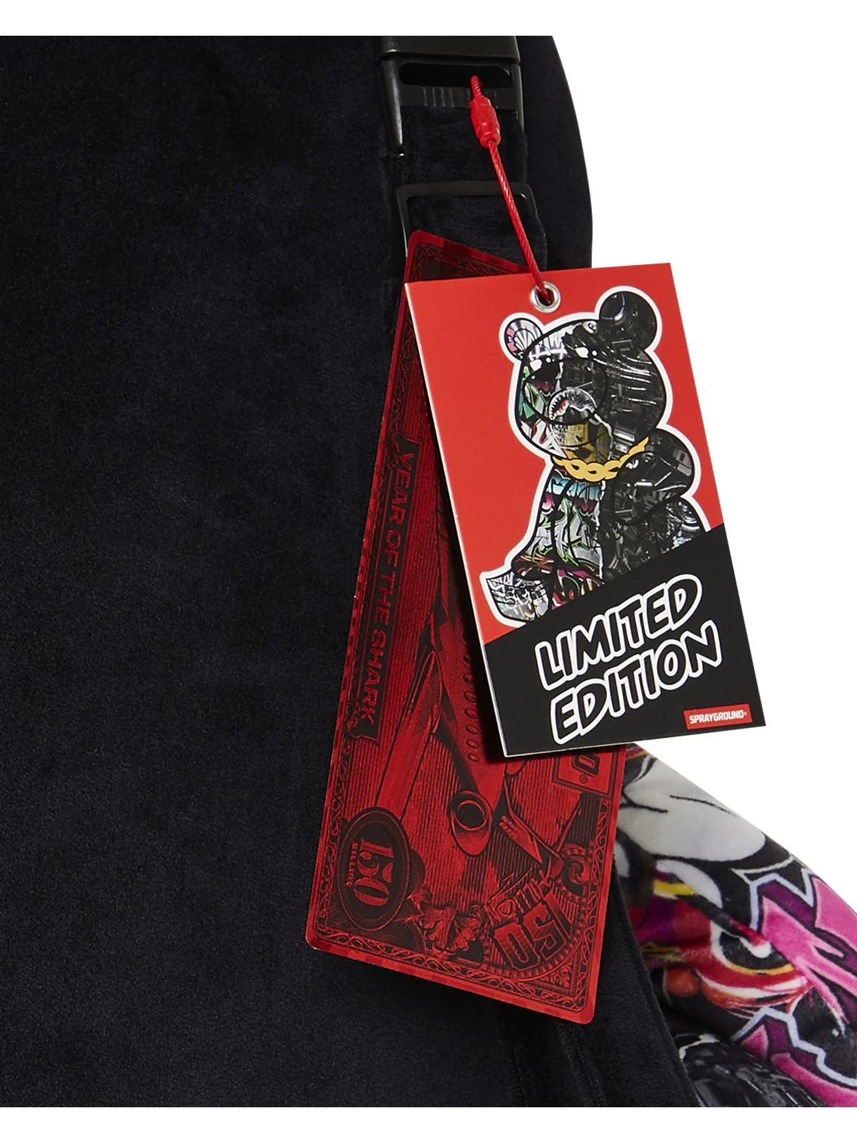 SPRAYGROUND Zaino Uomo SPLIT CYBERSHARK MONEYBEAR TEDDY BEAR 910B8052NSZ Nero - Image 8