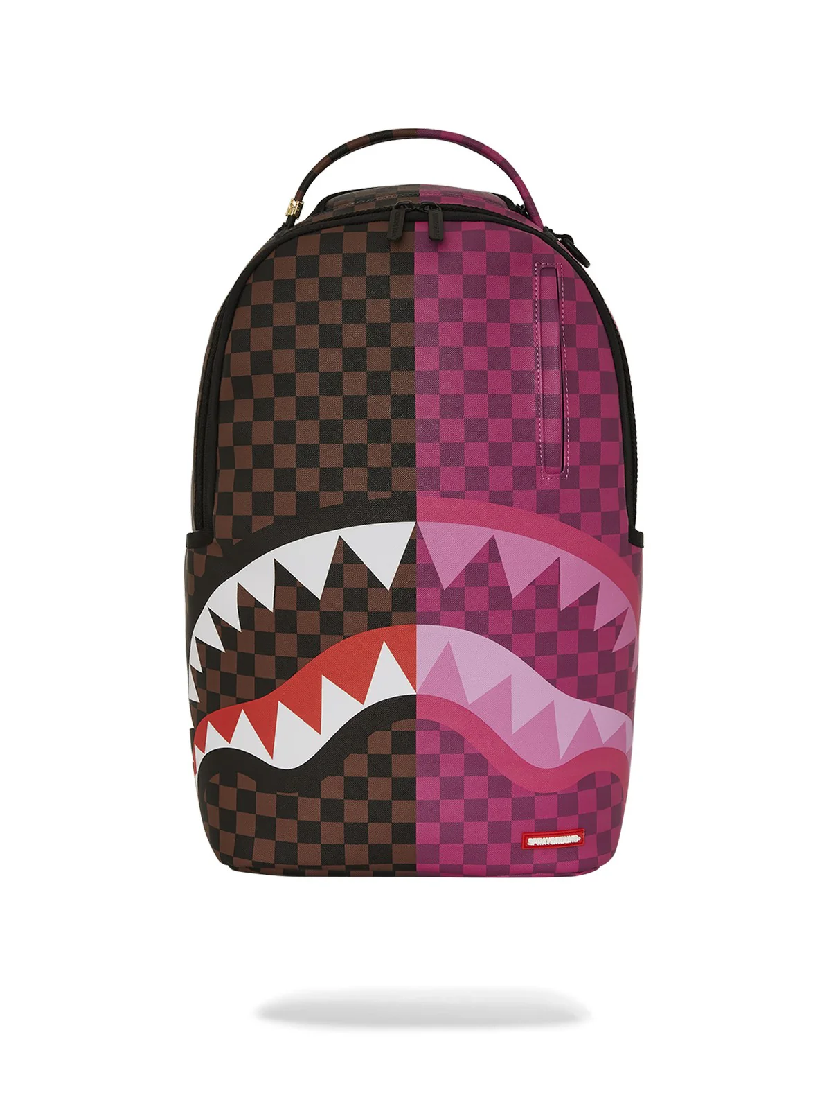 SPRAYGROUND Zaino Uomo SPLIT SIP PINK CHECK DLXSV BACKPACK 910B6286NSZ MARRONE/ROSA