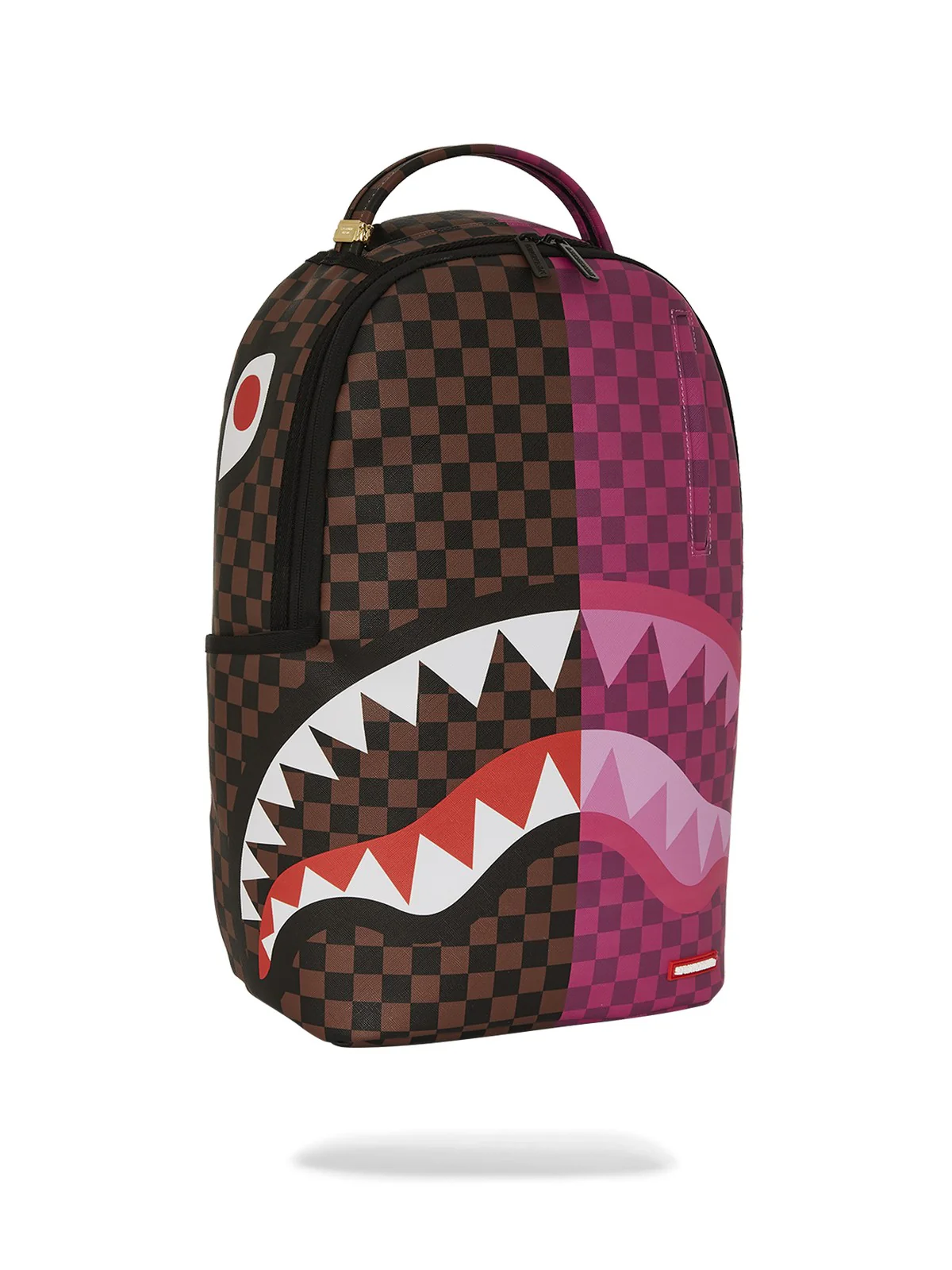 SPRAYGROUND Zaino Uomo SPLIT SIP PINK CHECK DLXSV BACKPACK 910B6286NSZ MARRONE/ROSA - Image 2