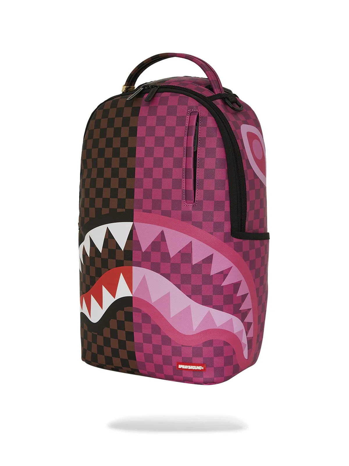 SPRAYGROUND Zaino Uomo SPLIT SIP PINK CHECK DLXSV BACKPACK 910B6286NSZ MARRONE/ROSA - Image 5