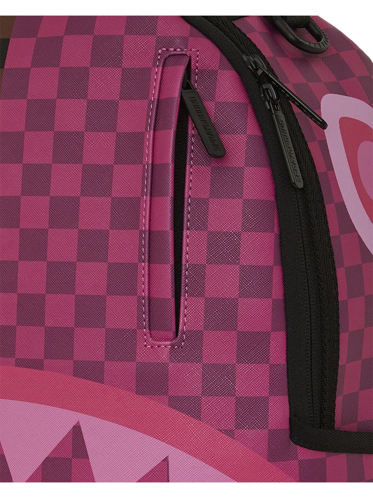 SPRAYGROUND Zaino Uomo SPLIT SIP PINK CHECK DLXSV BACKPACK 910B6286NSZ MARRONE/ROSA - Image 6