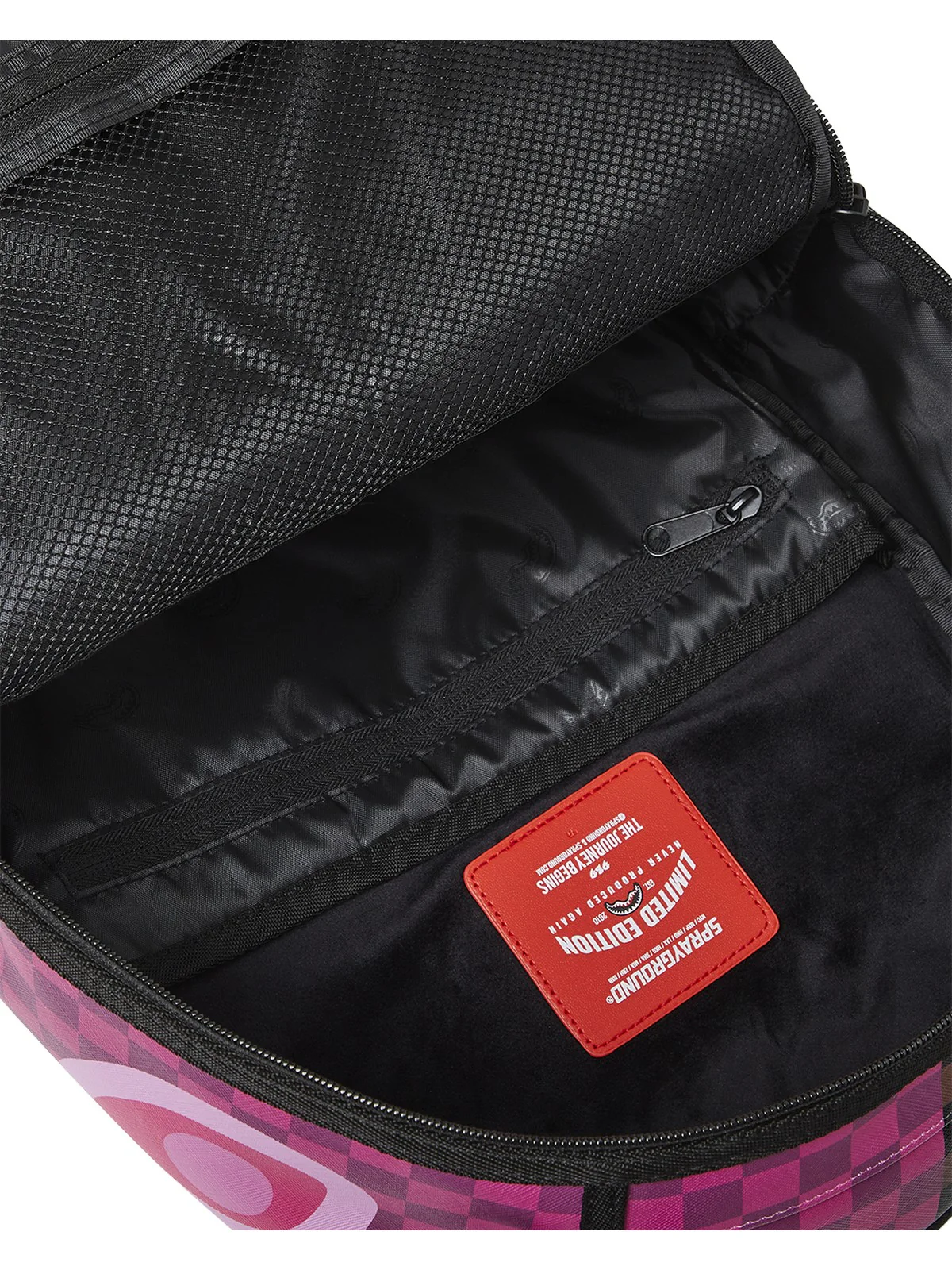 SPRAYGROUND Zaino Uomo SPLIT SIP PINK CHECK DLXSV BACKPACK 910B6286NSZ MARRONE/ROSA - Image 8