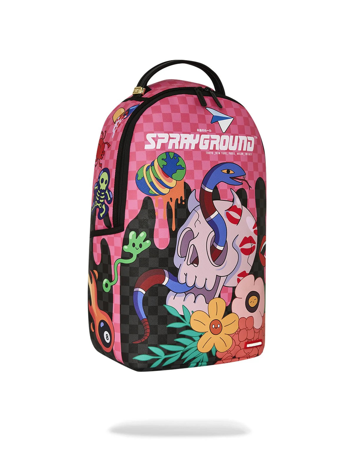 SPRAYGROUND Zaino Uomo WTF SKULL DRIP DLXSV BACKPACK 910B7604NSZ ROSA - Image 2