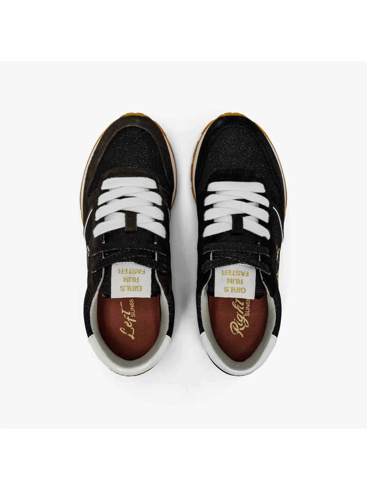 SUN68 Sneaker Donna Ally glitter textile Z34203 11 Nero - Image 3