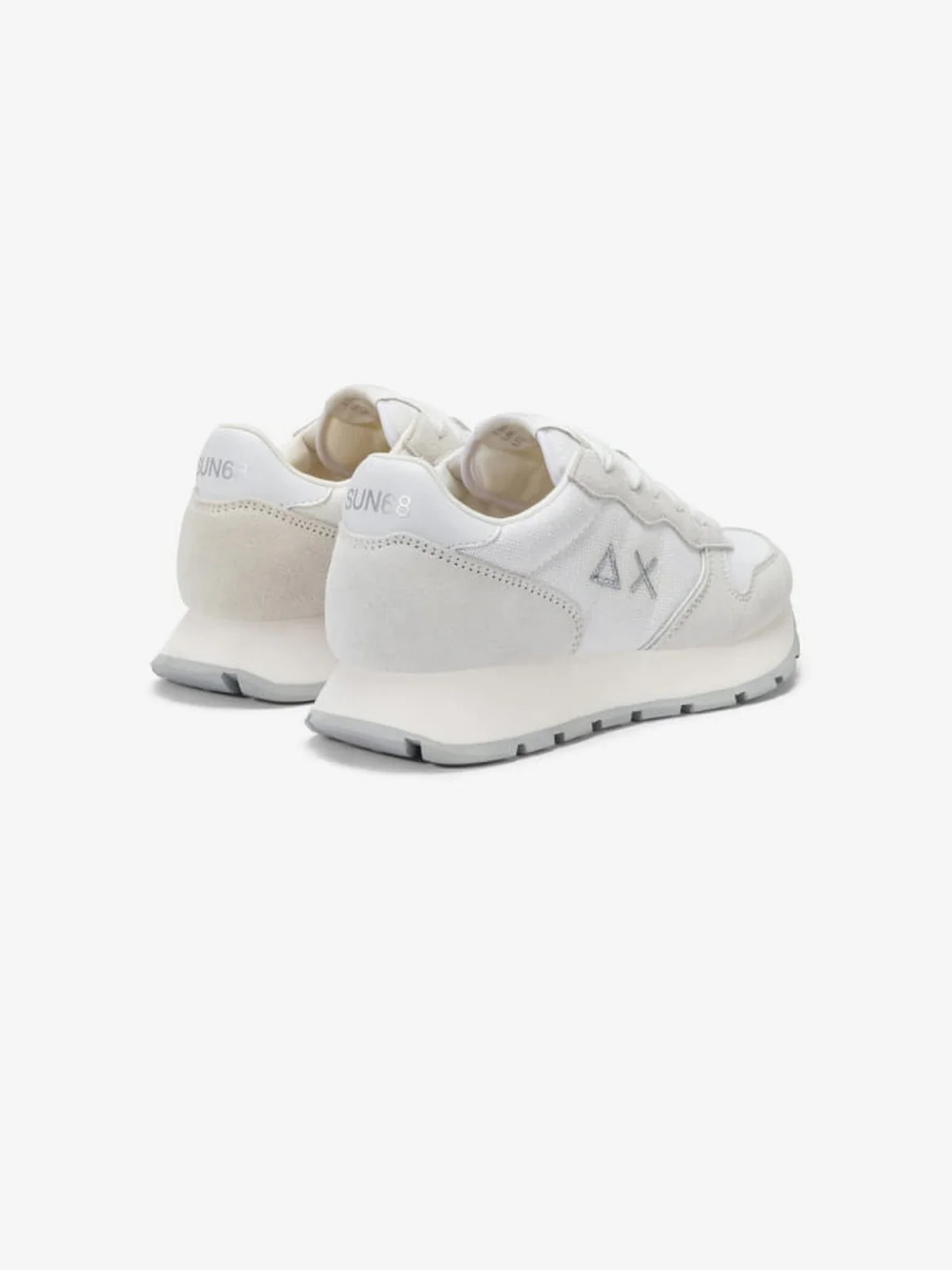 SUN68 Sneaker Donna Ally glitter textile Z35203 01 Bianco - Image 2