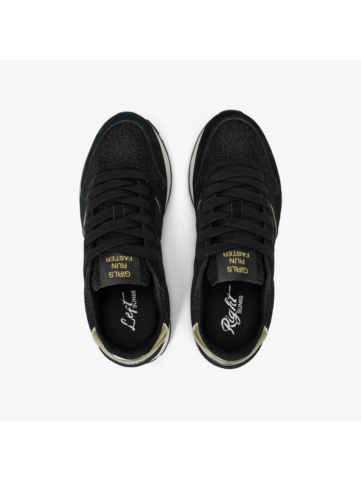 SUN68 Sneaker Donna Ally glitter textile Z44204 11 Nero - Image 2