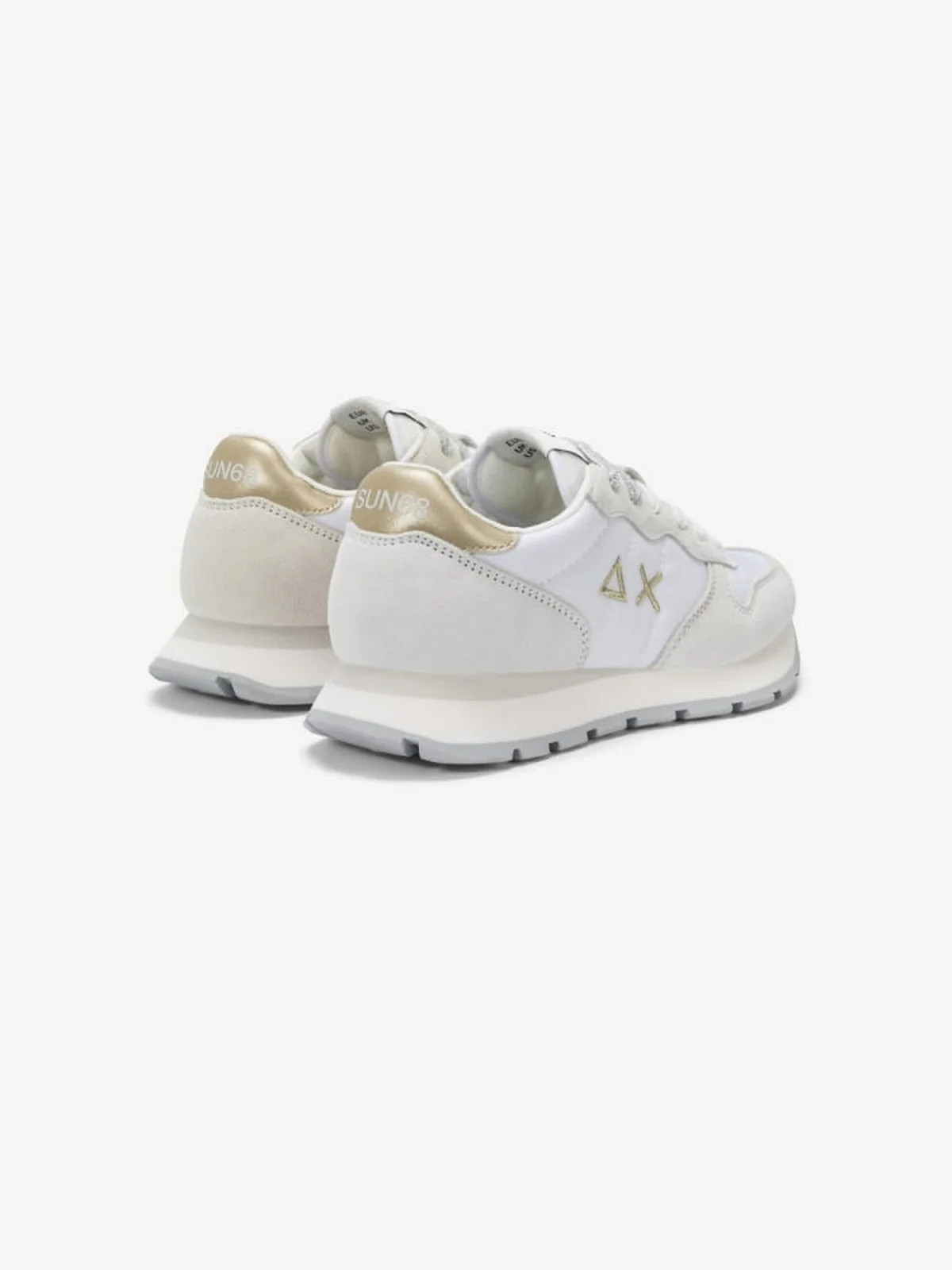 SUN68 Sneaker Donna Ally Gold Silver Z35202 01 Bianco - Image 2