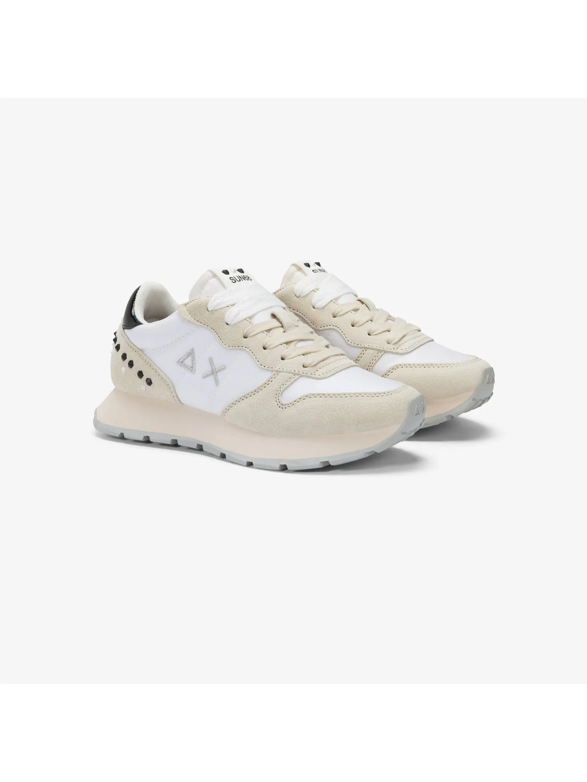 SUN68 Sneaker Donna Ally studs Z35206 01 Bianco - Image 2