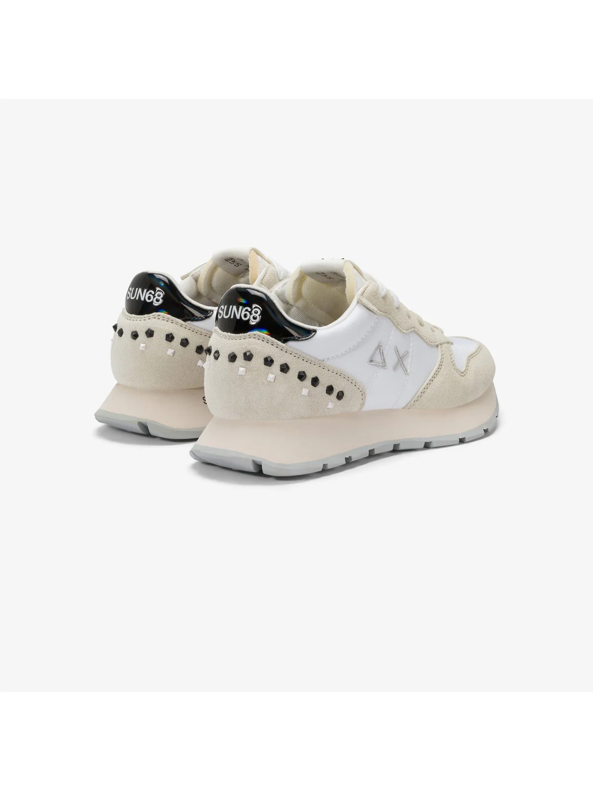 SUN68 Sneaker Donna Ally studs Z35206 01 Bianco - Image 3
