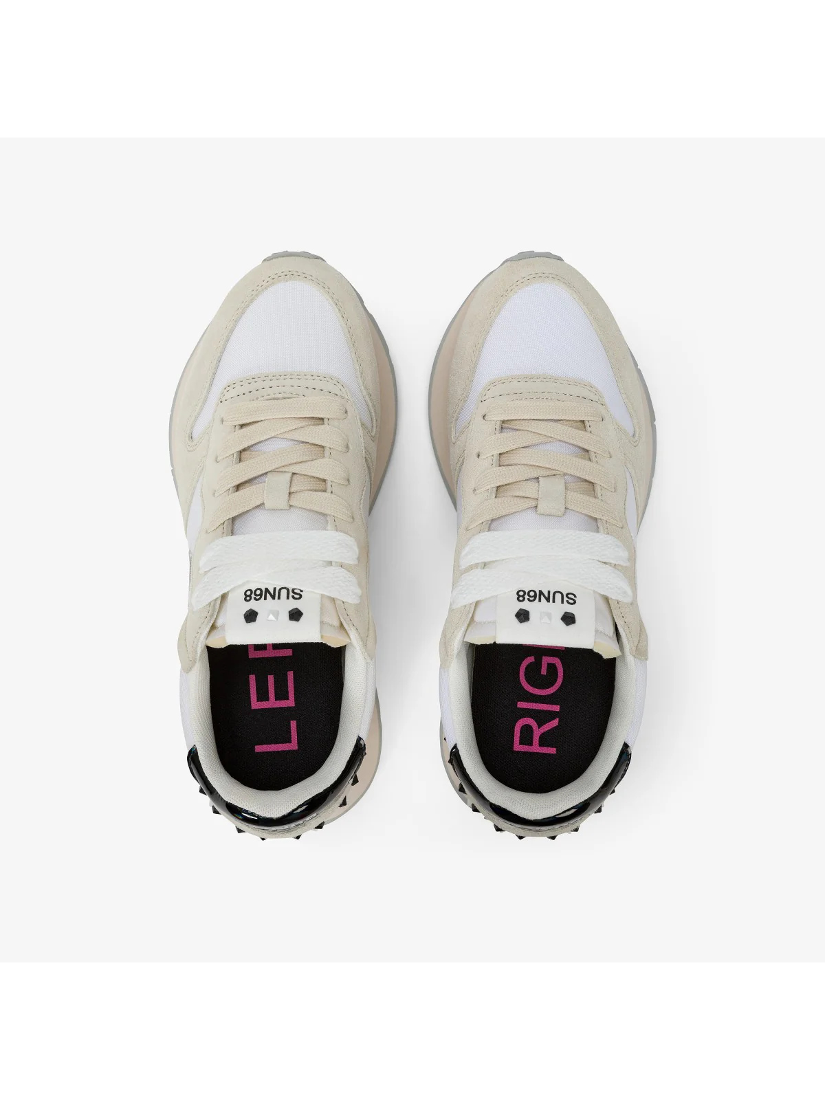 SUN68 Sneaker Donna Ally studs Z35206 01 Bianco - Image 4
