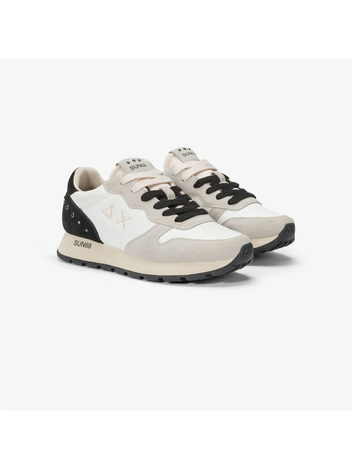 SUN68 Sneaker Donna Ally studs Z44206 31 Bianco - Image 4