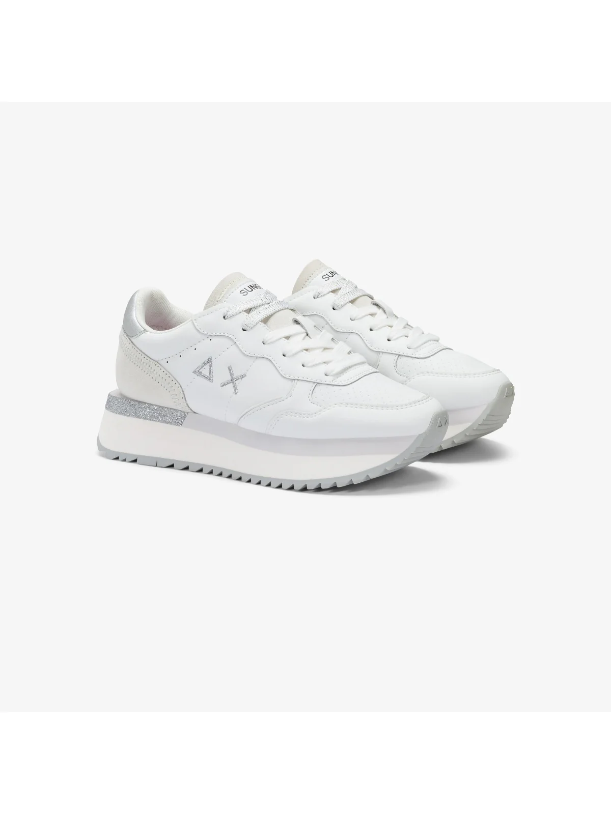 SUN68 Sneaker Donna BIG ALLY LEATHER Z35208 01 Bianco - Image 2