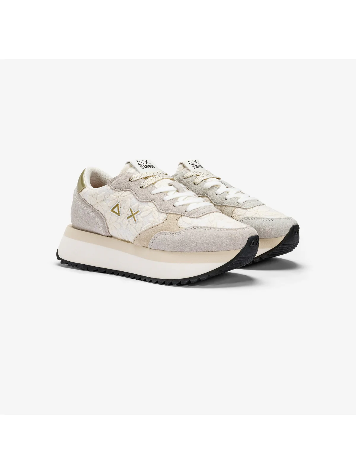 SUN68 Sneaker Donna Big Lace Z34209 01 Bianco - Image 2