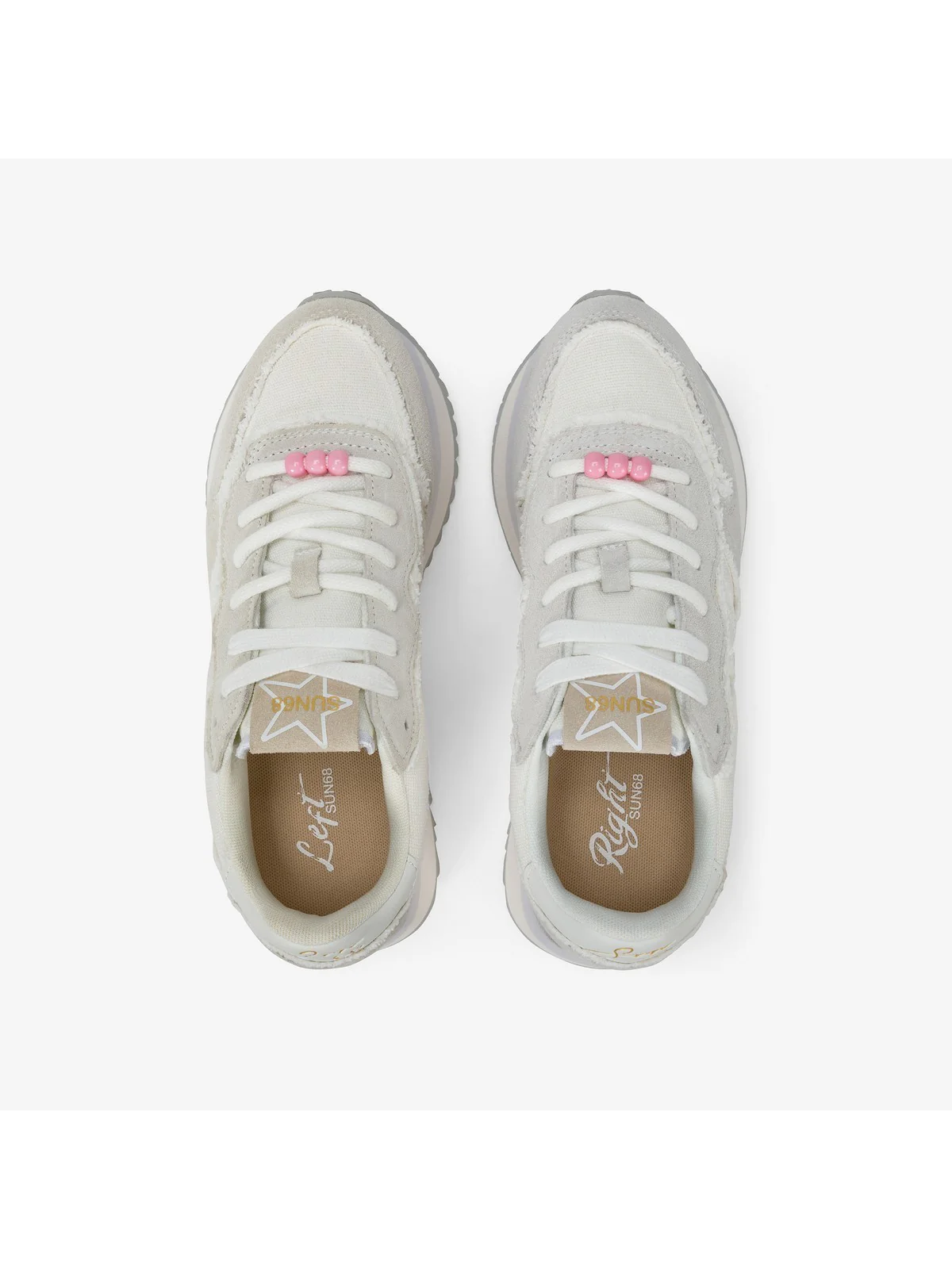 SUN68 Sneaker Donna BIG STARGIRL CANVAS Z35216 31 Bianco - Image 4