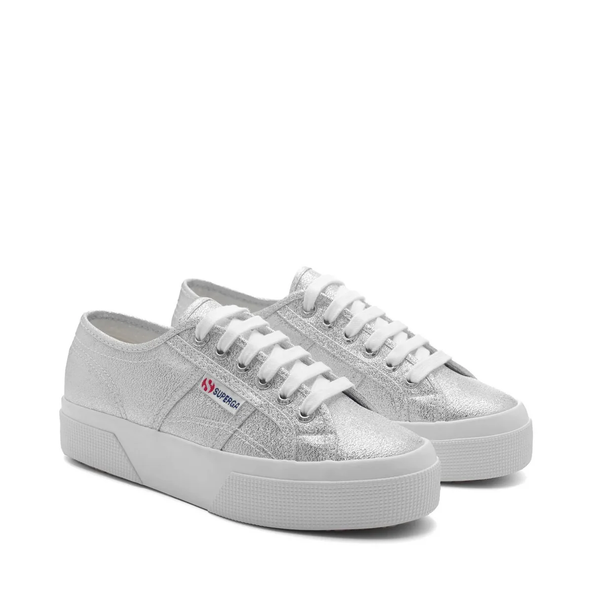 SUPERGA Sneaker Donna 2740 PLATFORM LAME S6128SW 031 GREY SILVER - Image 7