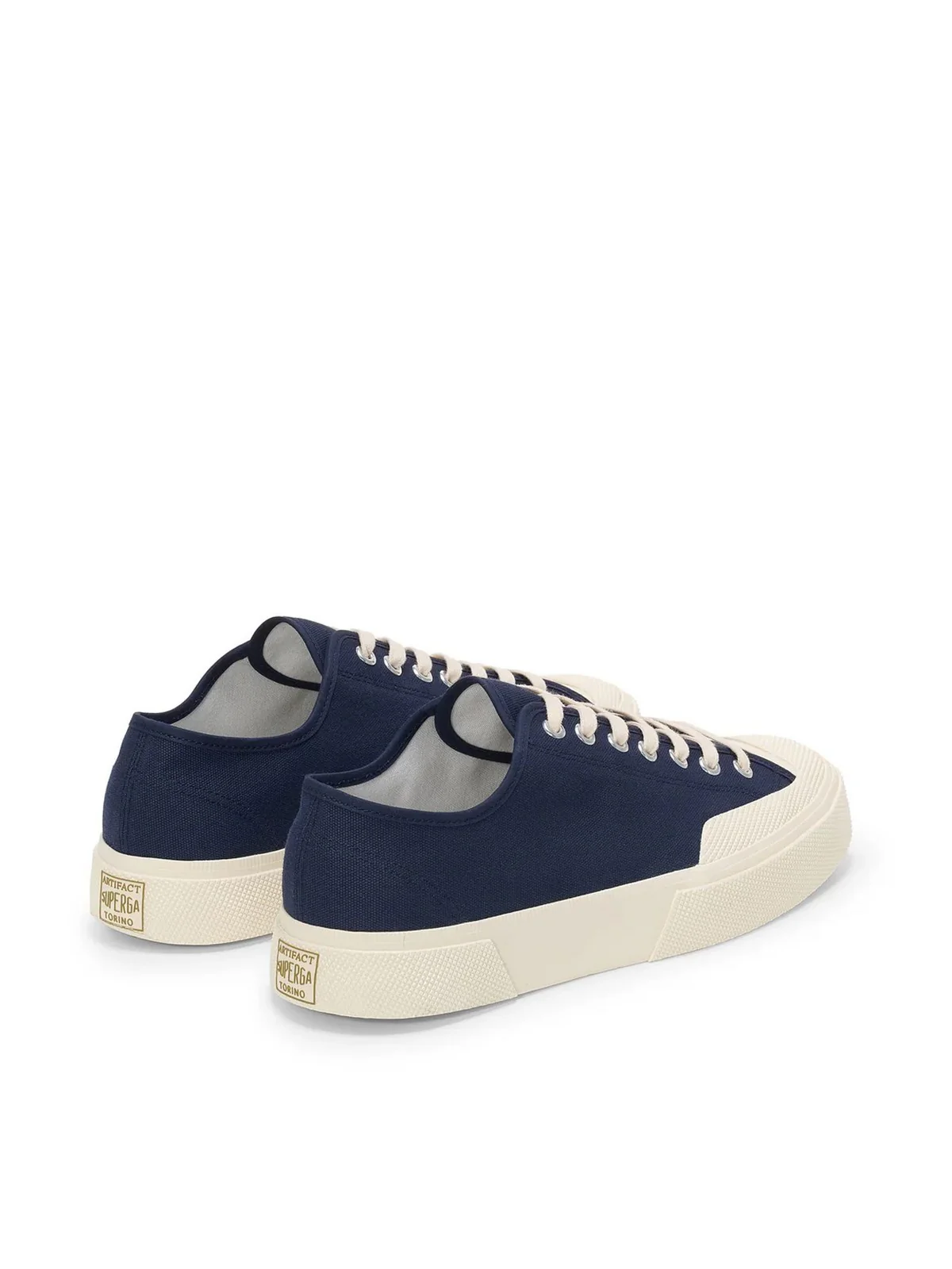 SUPERGA Sneaker Uomo 2432 WORKS LOW CUT COTTON CANV S51347W A2F Blu - Image 4
