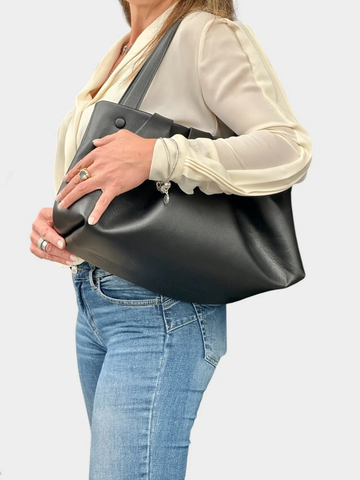 THEMOIRè Borsa Donna ATHENA BOTTOLATO CORN 261WTMA00OOBC JET BLACK - Image 2
