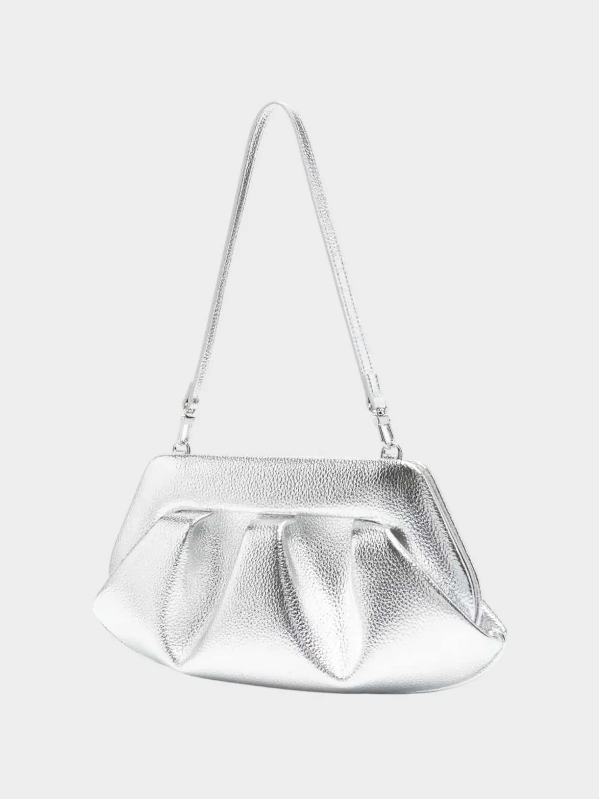 THEMOIRè Borsa Donna BIOS BAGUETTE BOTTOLATO LAMINATO 261WTMBB0OOBL SILVER SILVER - Image 3