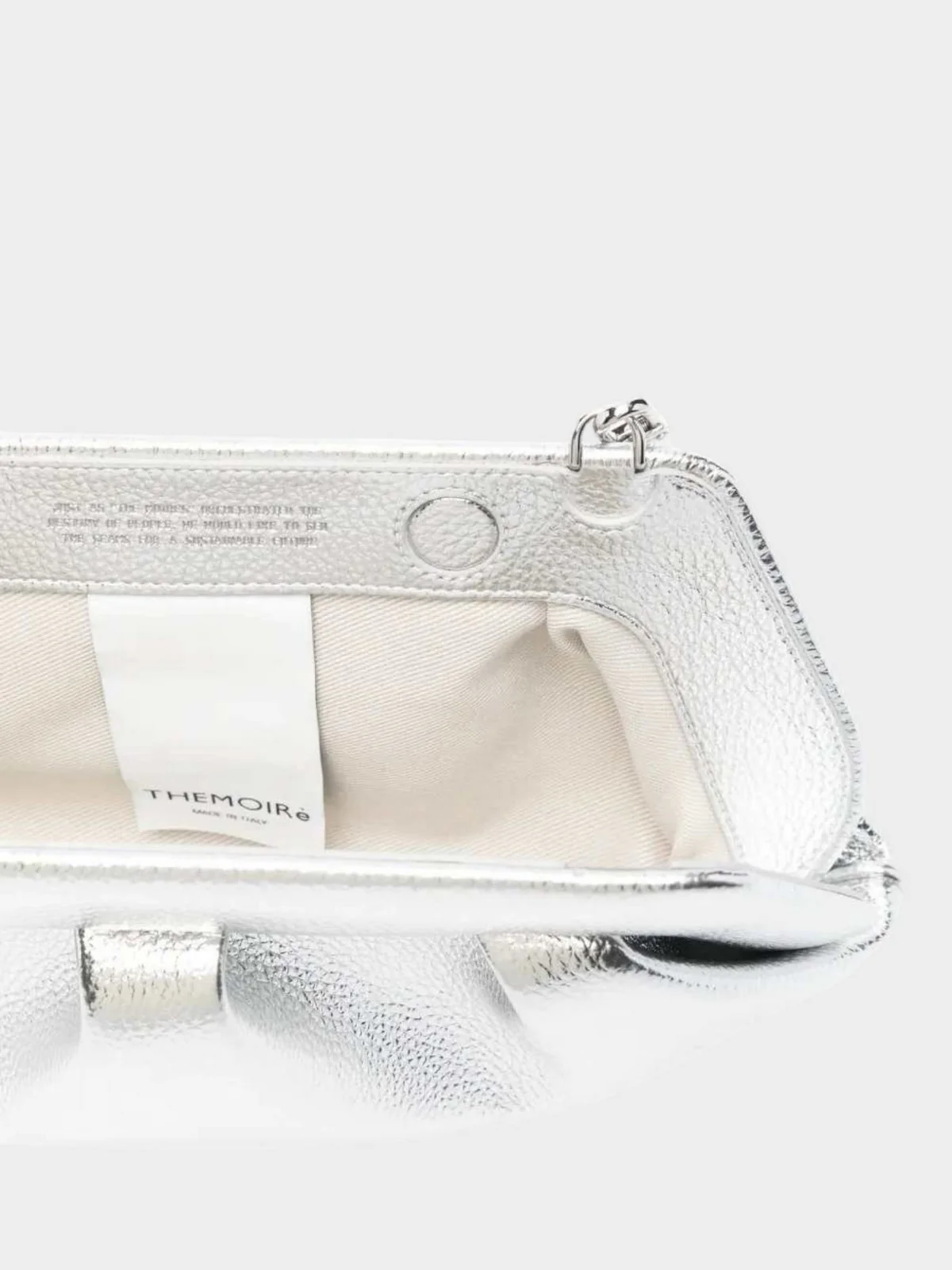 THEMOIRè Borsa Donna BIOS BAGUETTE BOTTOLATO LAMINATO 261WTMBB0OOBL SILVER SILVER - Image 5
