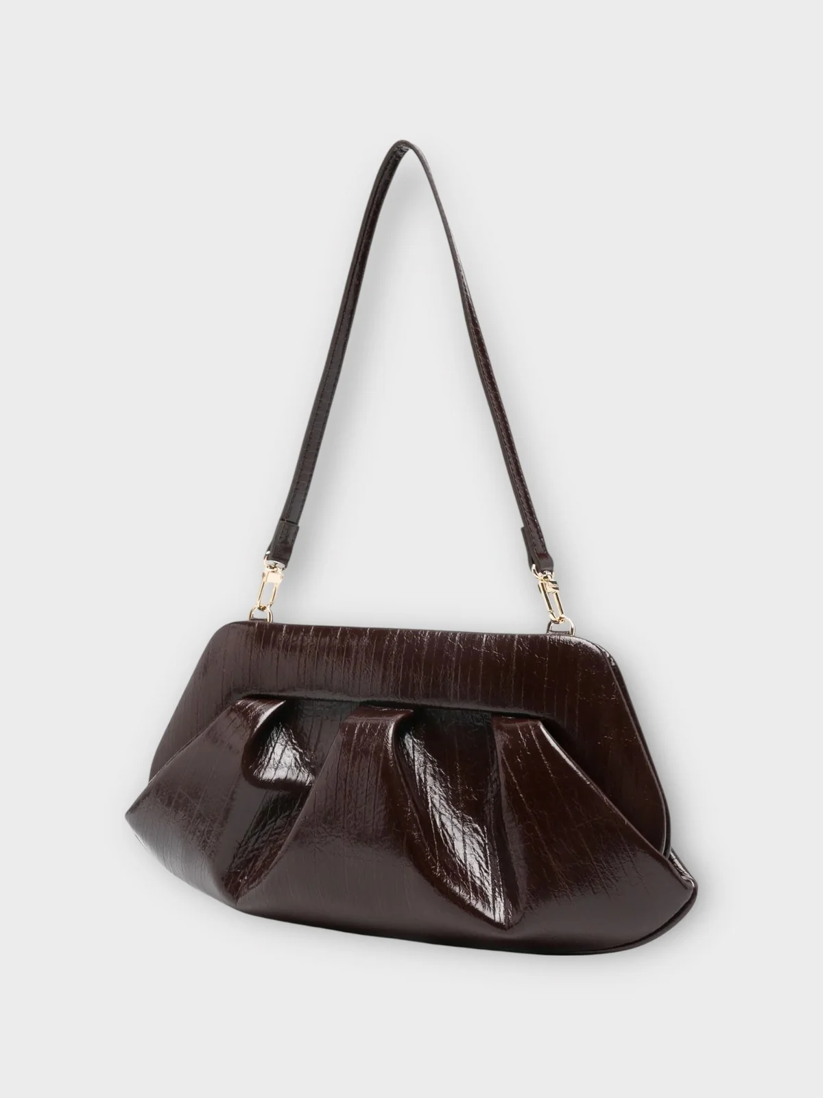 THEMOIRè Borsa Donna BIOS BAGUETTE RIGATO VEGAN FABRIC 261WTMBB0ORVF CHOCOLATE PLUM - Image 3