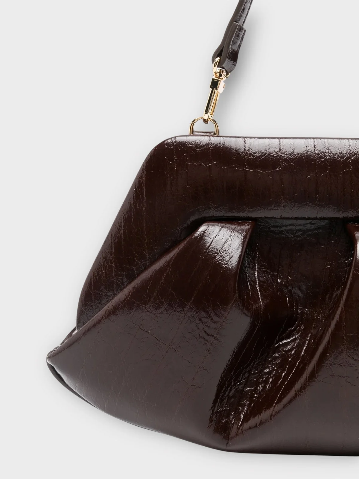 THEMOIRè Borsa Donna BIOS BAGUETTE RIGATO VEGAN FABRIC 261WTMBB0ORVF CHOCOLATE PLUM - Image 4