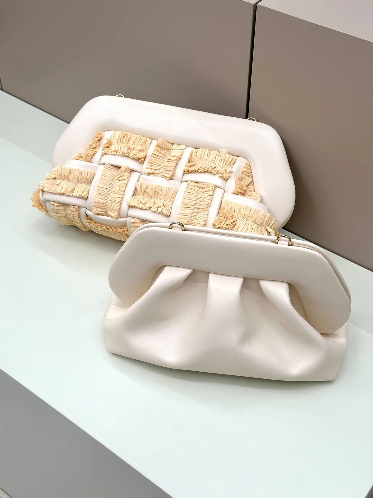 THEMOIRè Borsa Donna BIOS INTRECCIO RAFIA 261WTMB00OIRA BUTTER CREAM-RUTABAGA - Image 6