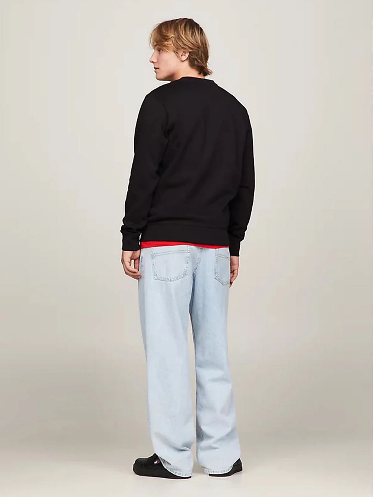 TOMMY HILFIGER Felpa Uomo DM0DM09591 BDS Nero - Image 3
