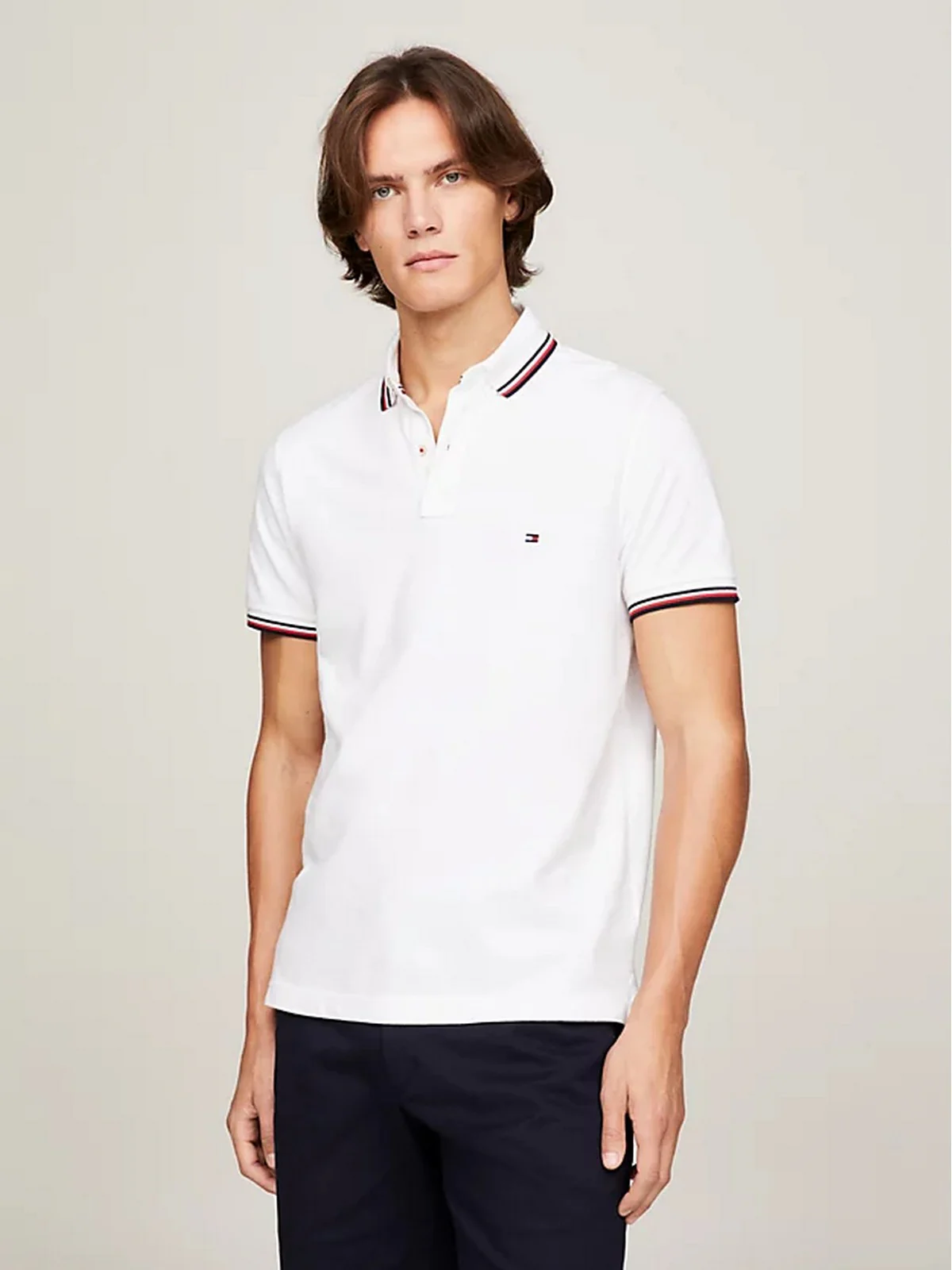 TOMMY HILFIGER T-Shirt e Polo Uomo  MW0MW13080 YBR Bianco - Image 2