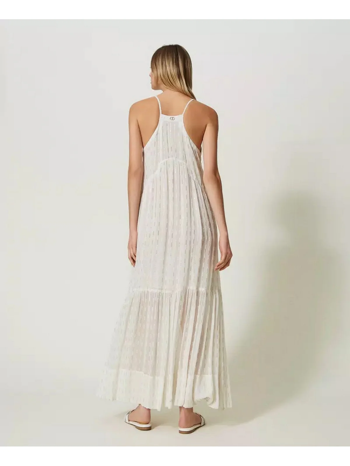 TWINSET Abito Donna  241TT2172 00282 Bianco - Image 4