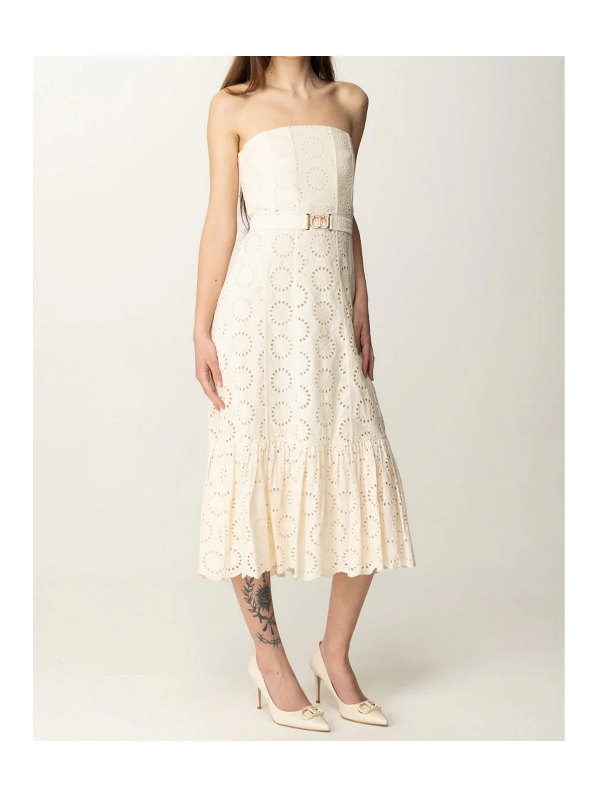 TWINSET Abito Donna  251TT2361 00282 NEVE - Image 2