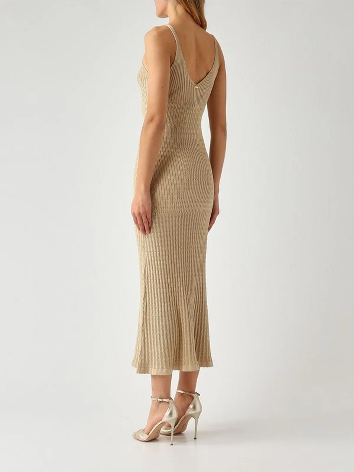 TWINSET Abito Donna  261TT3011 13574 DELICATE SAND LUREX - Image 3