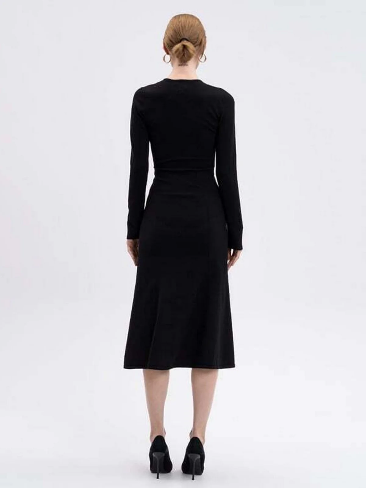 TWINSET Abito Donna MIX VISCOSE NEW FIT 252TP3140 00006 Nero - Image 3