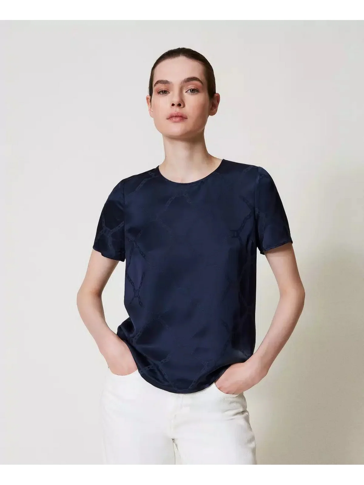 TWINSET Blusa Donna 251TP2012 00384 Blu - Image 2