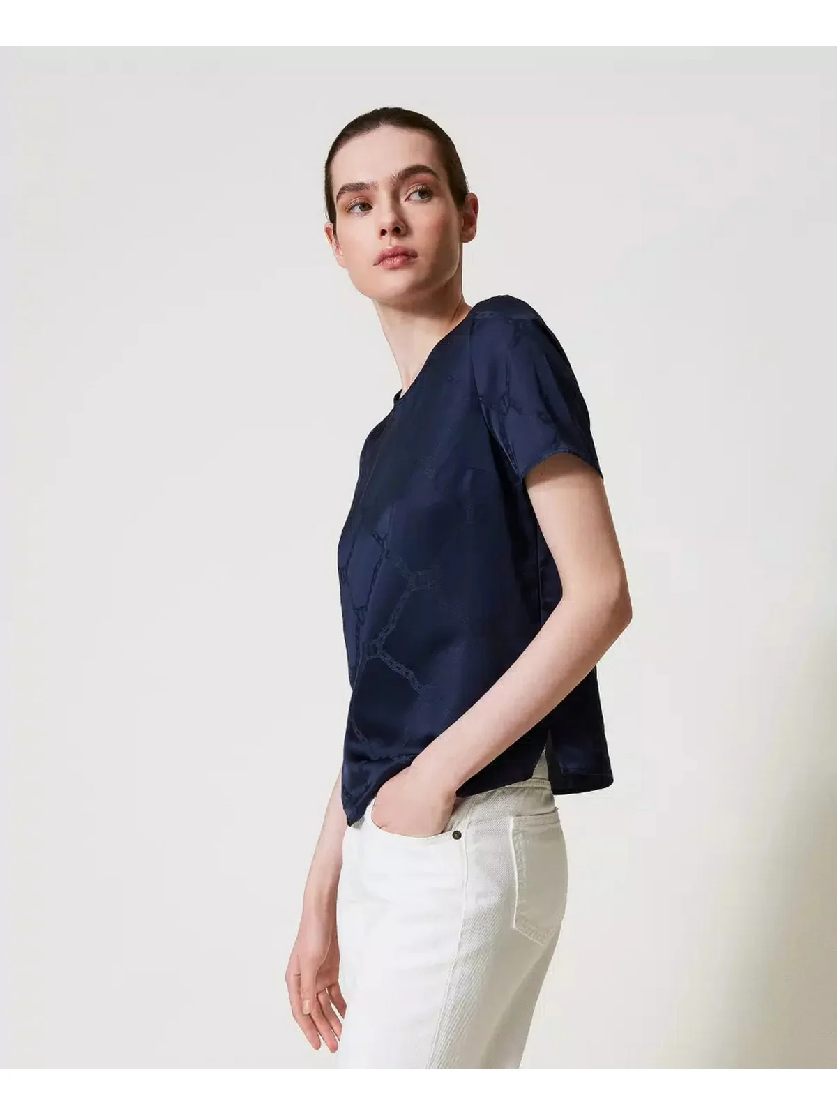 TWINSET Blusa Donna 251TP2012 00384 Blu - Image 3