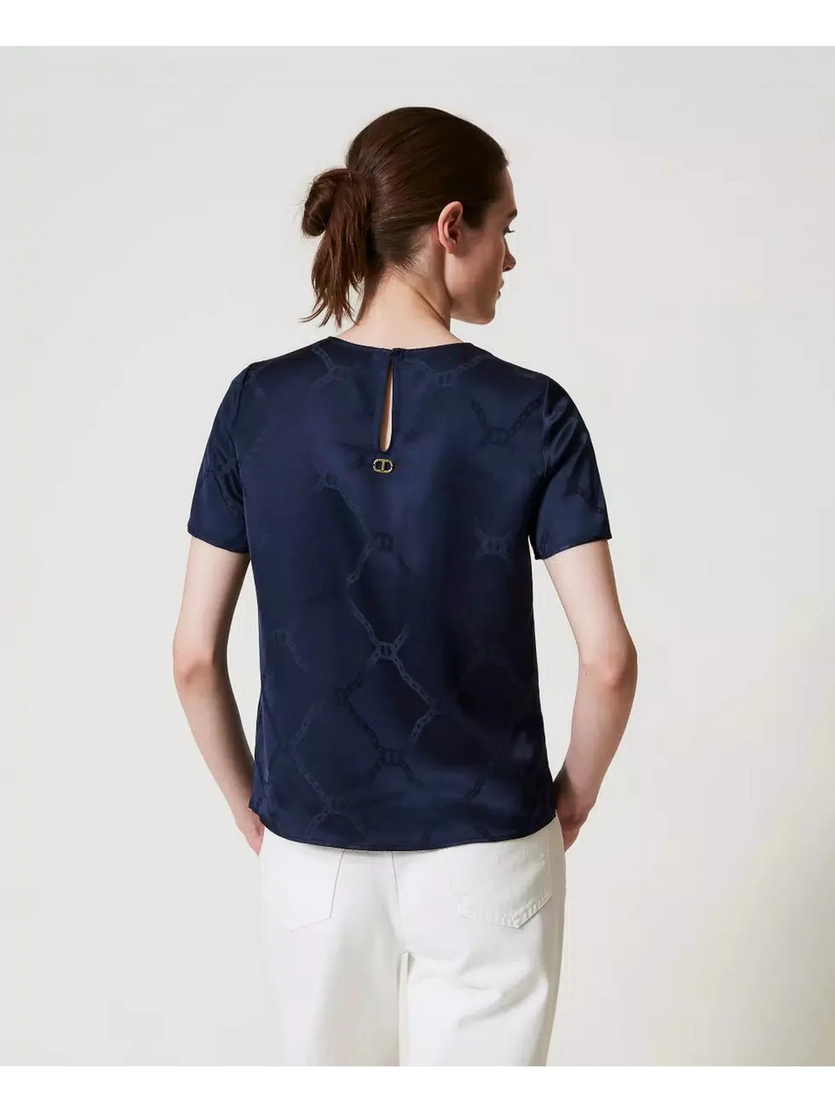 TWINSET Blusa Donna 251TP2012 00384 Blu - Image 4