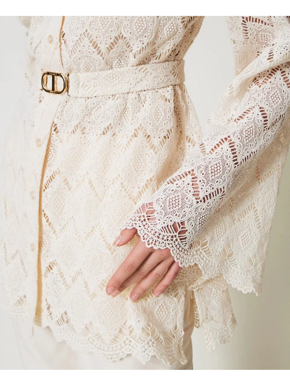 TWINSET Blusa Donna  251TP2406 12140 Beige - Image 6