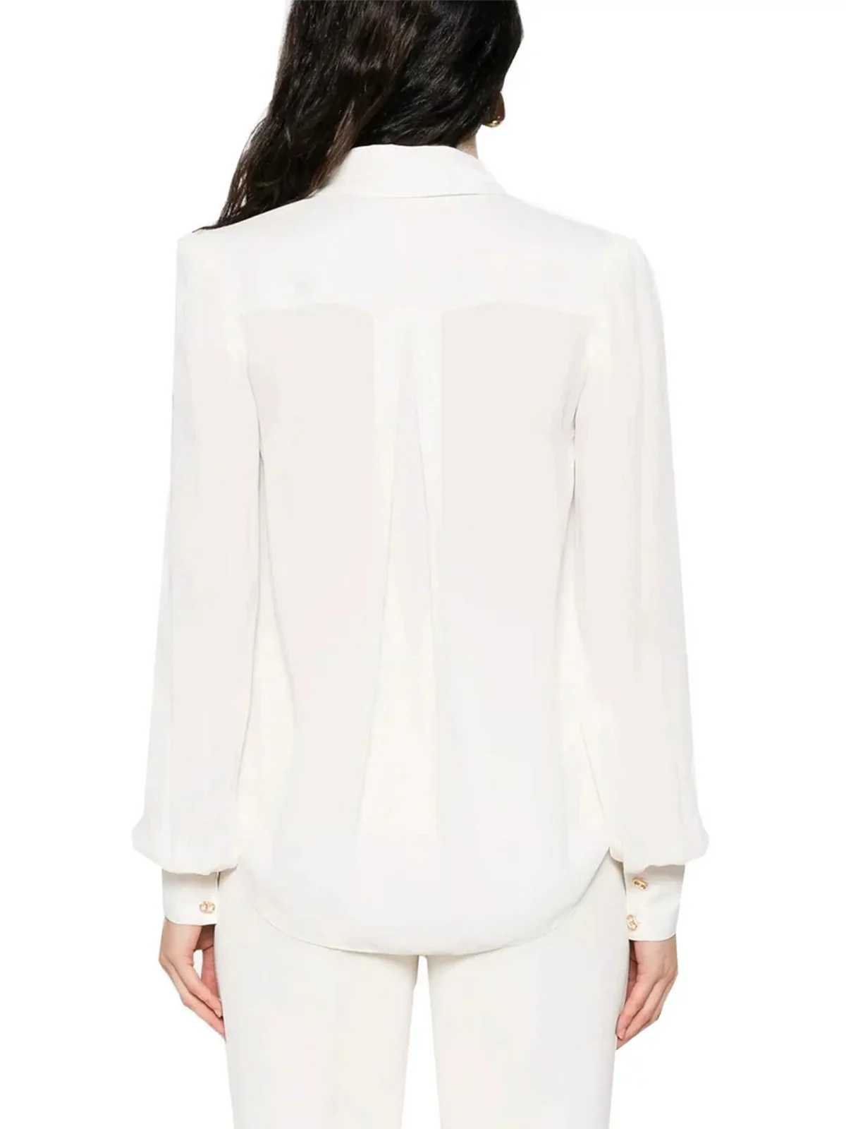 TWINSET Blusa Donna CREPE DE CHINE WITH METAL DETAILS 252TP2291 00381 GIGLIO - Image 3