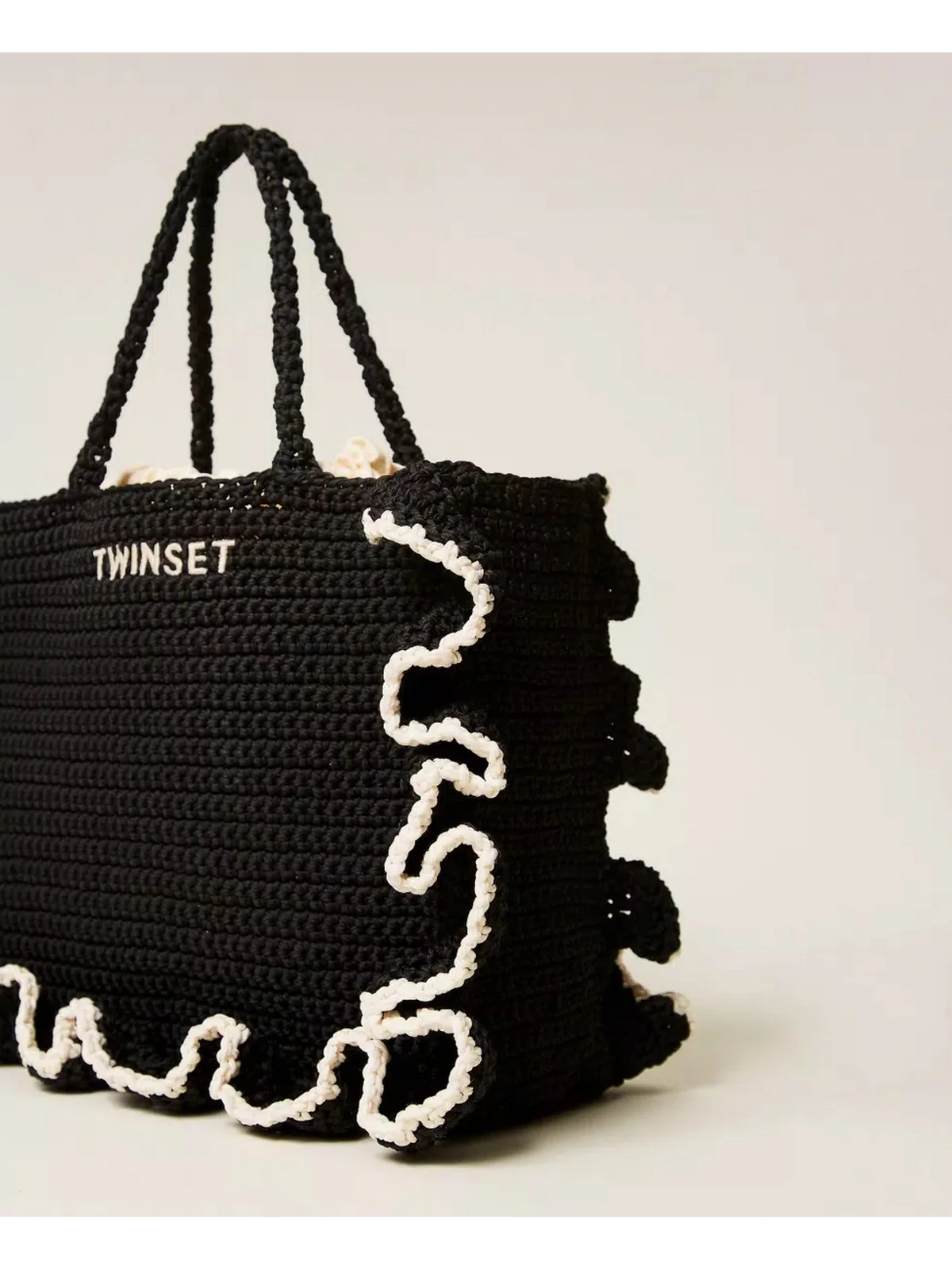 TWINSET Borsa Donna  261TD8290 06571 BIC.NERO/MADREPERLA - Image 4