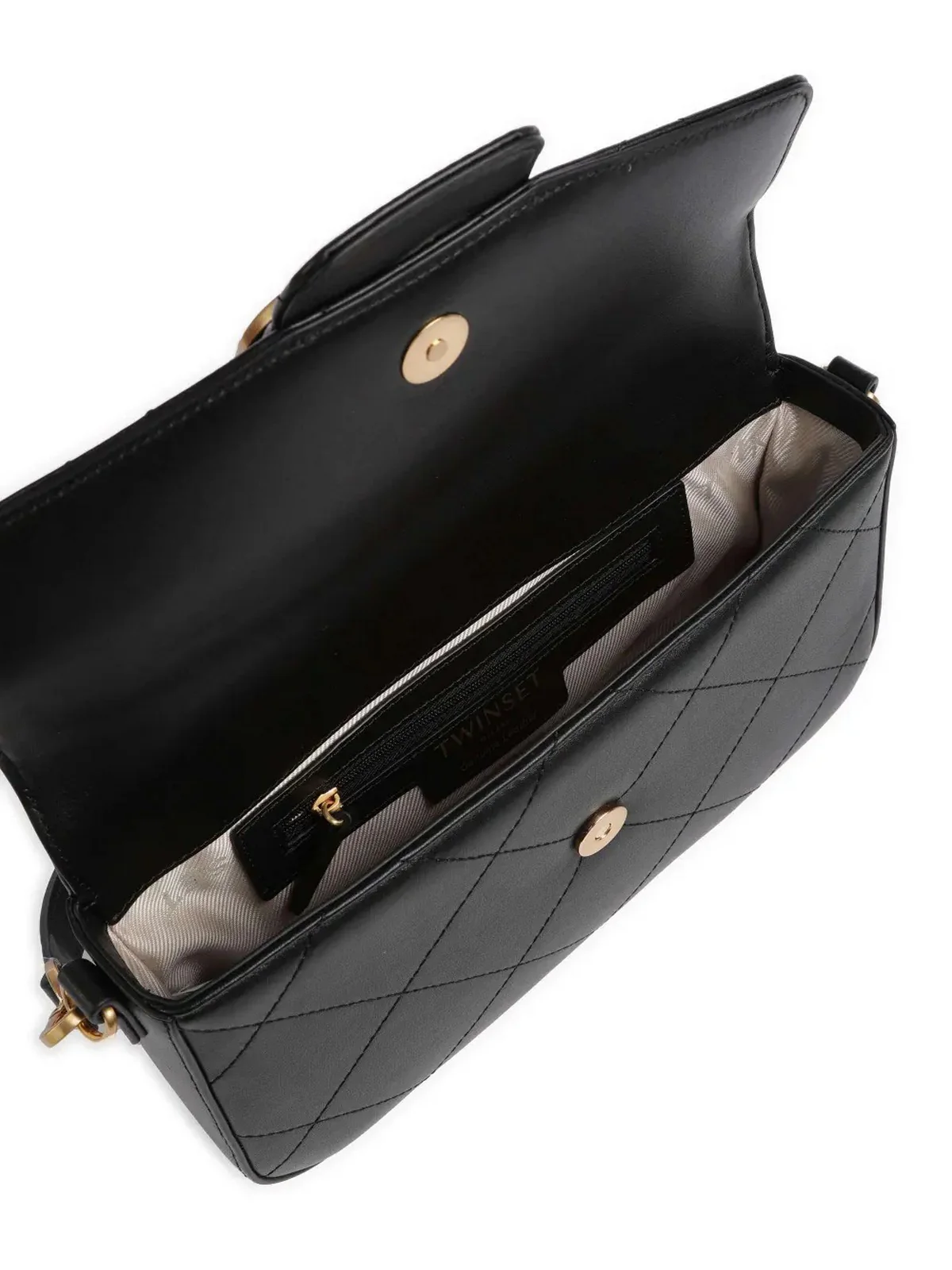 TWINSET Borsa Donna AMIE QUILTED LEATHER 242TB7130 00006 Nero - Image 2
