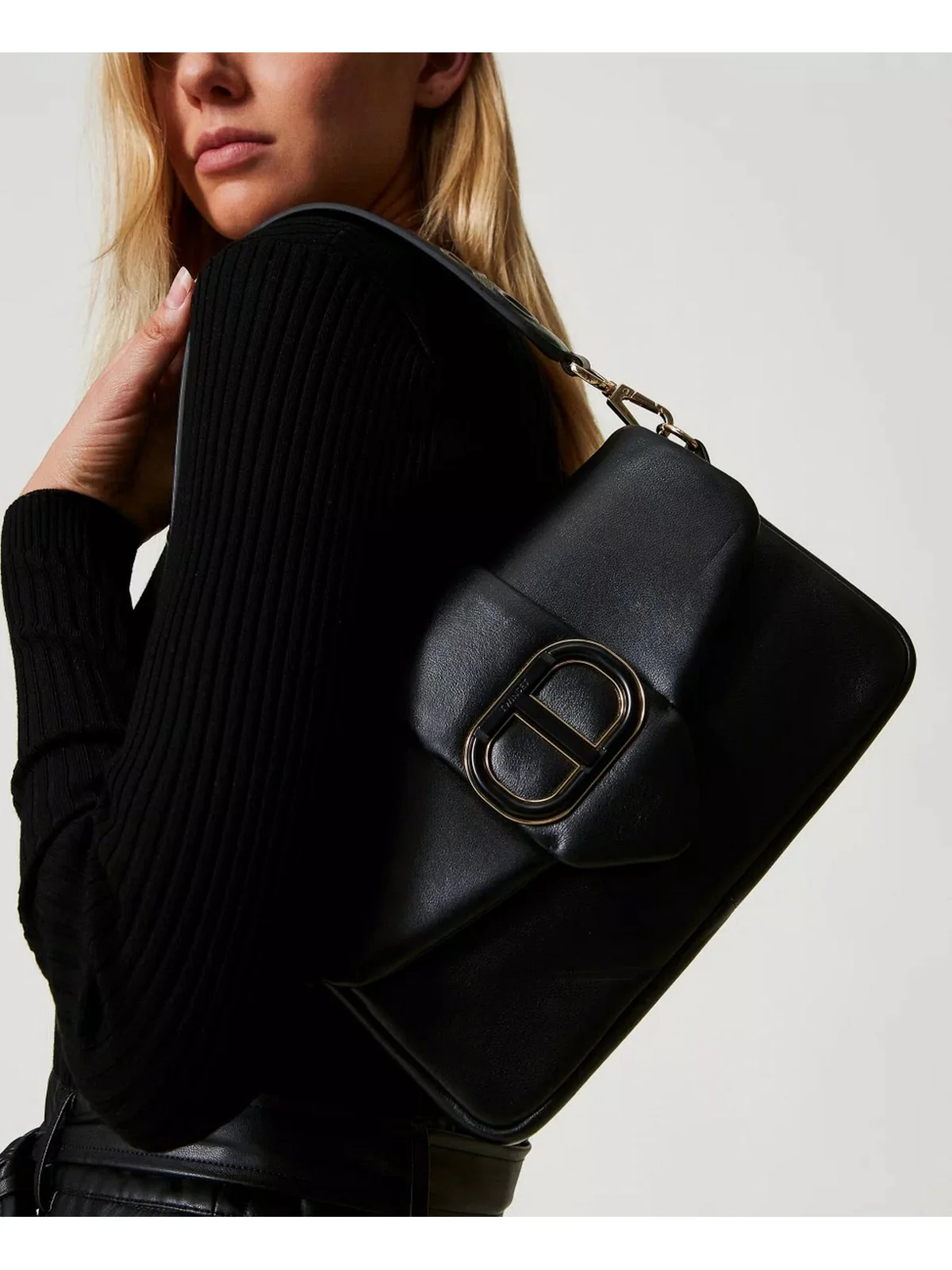 TWINSET Borsa Donna AMIE SOFT LEATHER 242TD8010 00006 Nero - Image 2