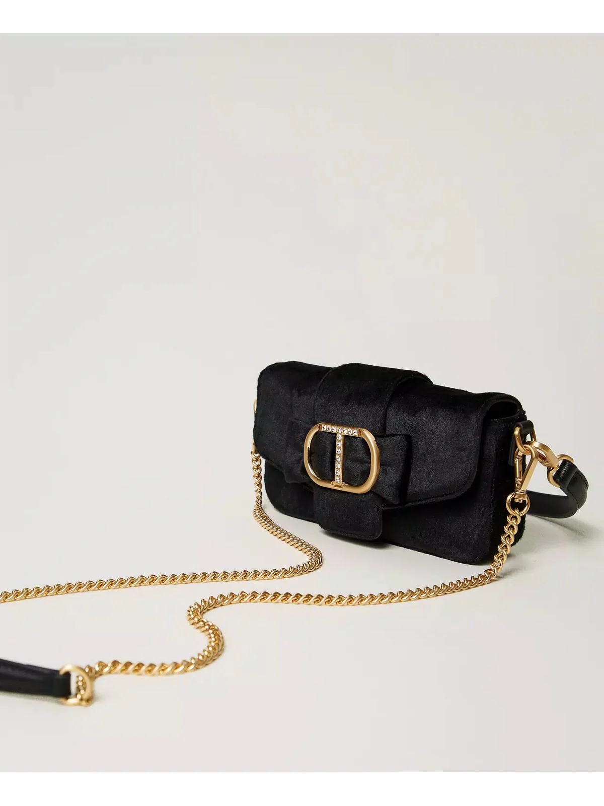 TWINSET Borsa Donna AMIE VELVET 242TD8270 00006 Nero - Image 3