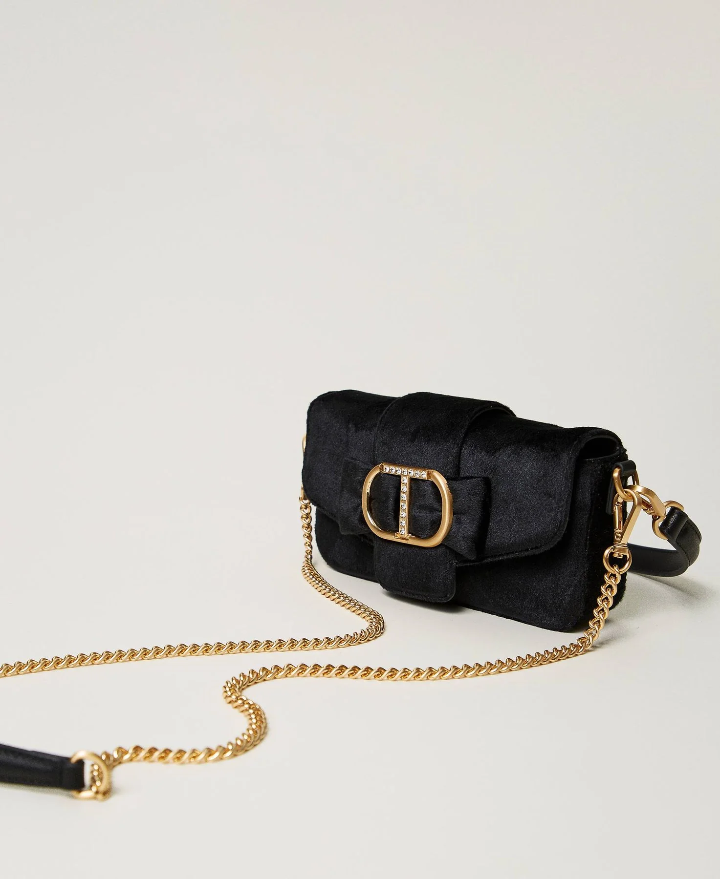 TWINSET Borsa Donna AMIE VELVET 242TD8270 00006 Nero - Image 7