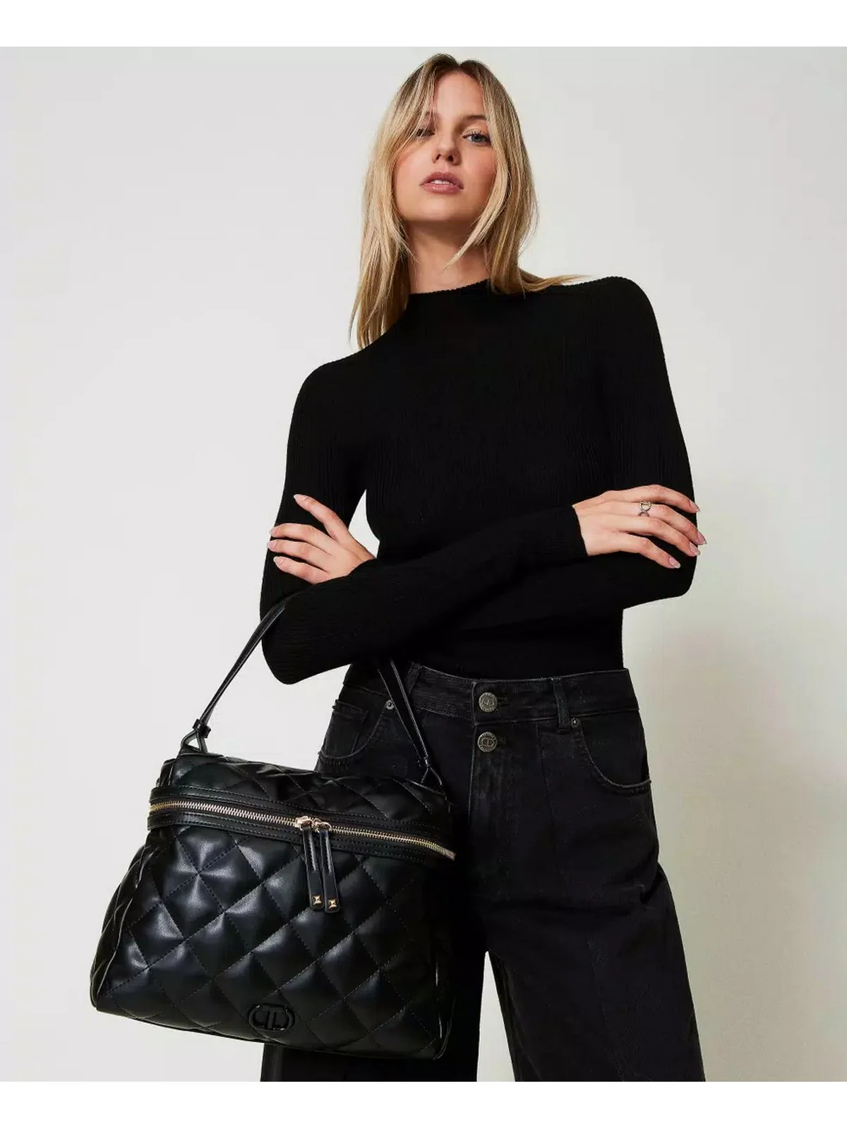 TWINSET Borsa Donna CECILE QUILTED 242TD8150 00006 Nero - Image 2