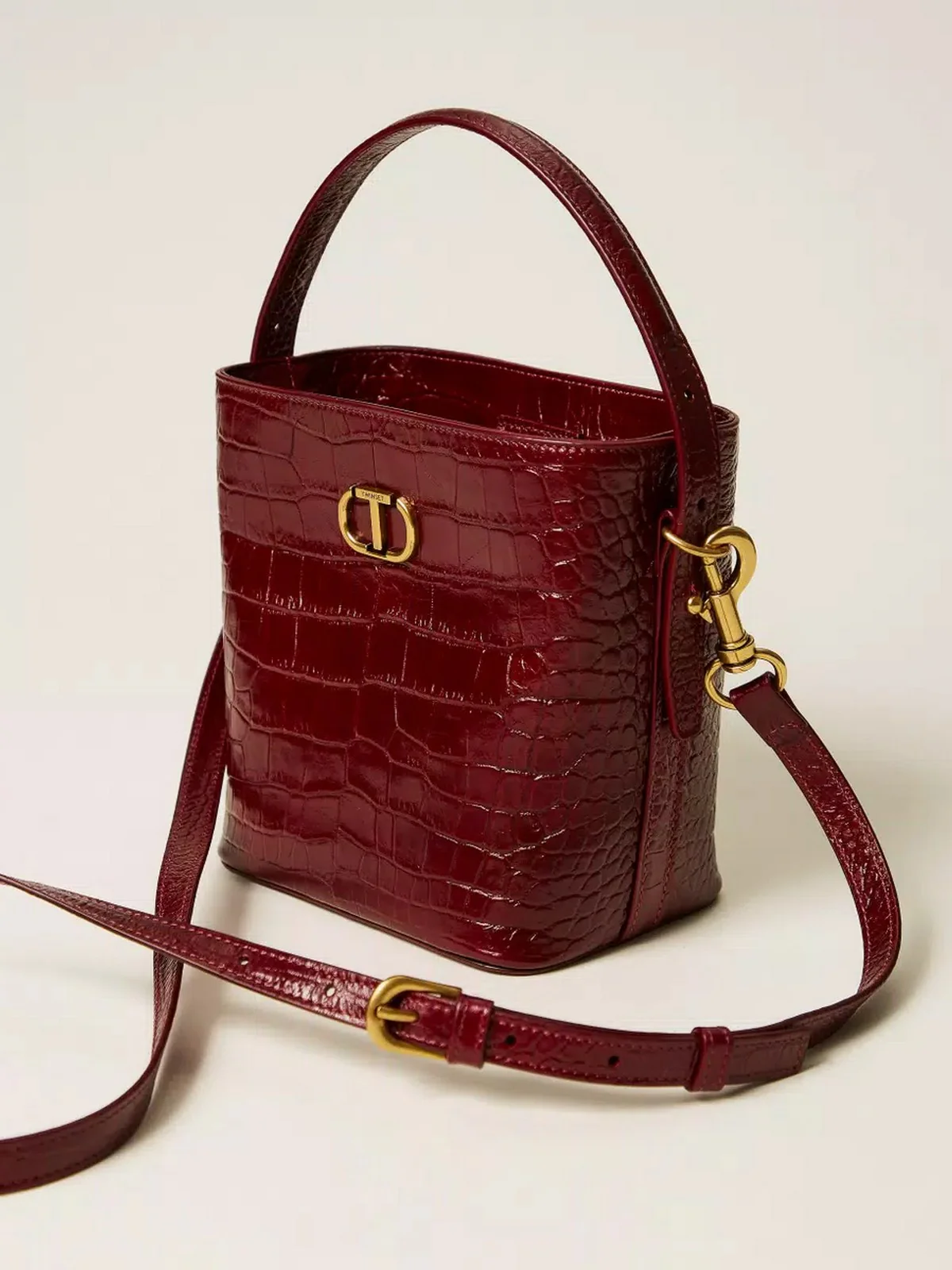 TWINSET Borsa Donna CHELSEA LEATHER 252TD8257 12882 RED BERRY - Image 5