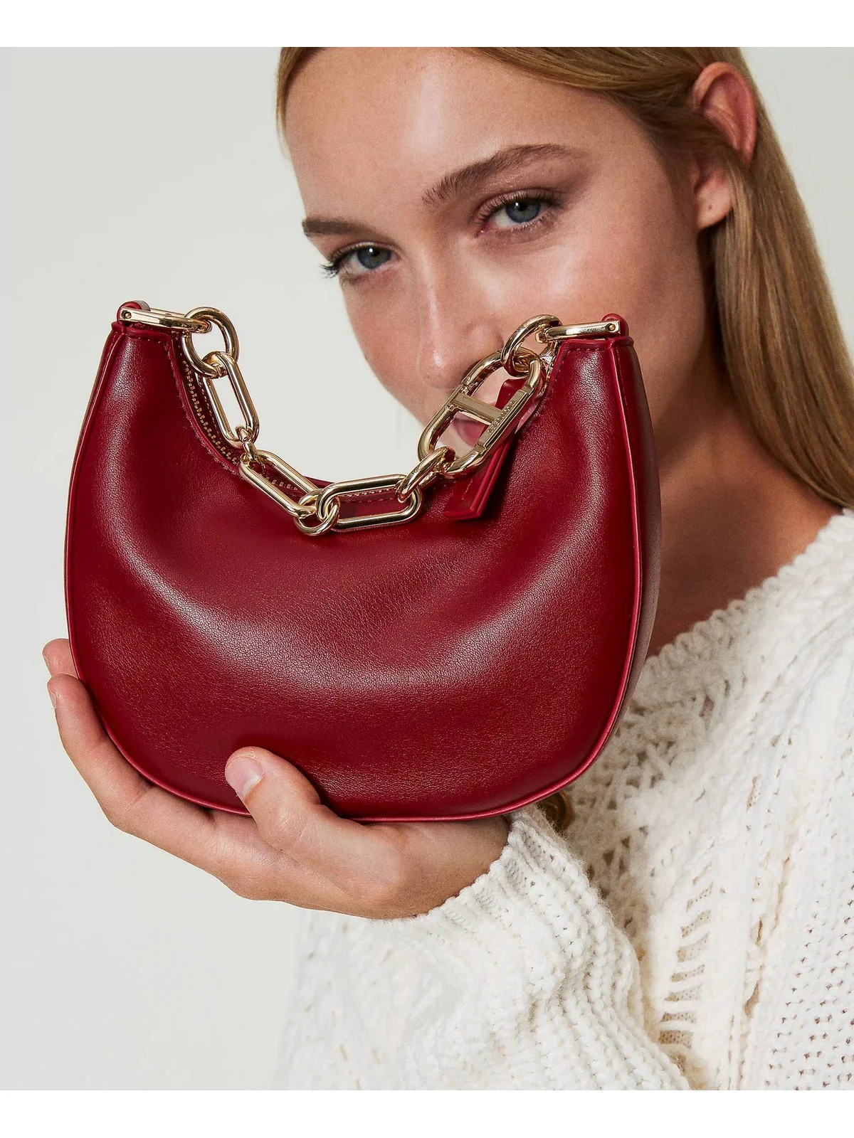 TWINSET Borsa Donna CROISSANT 242TB7220 11755 Rosso - Image 2