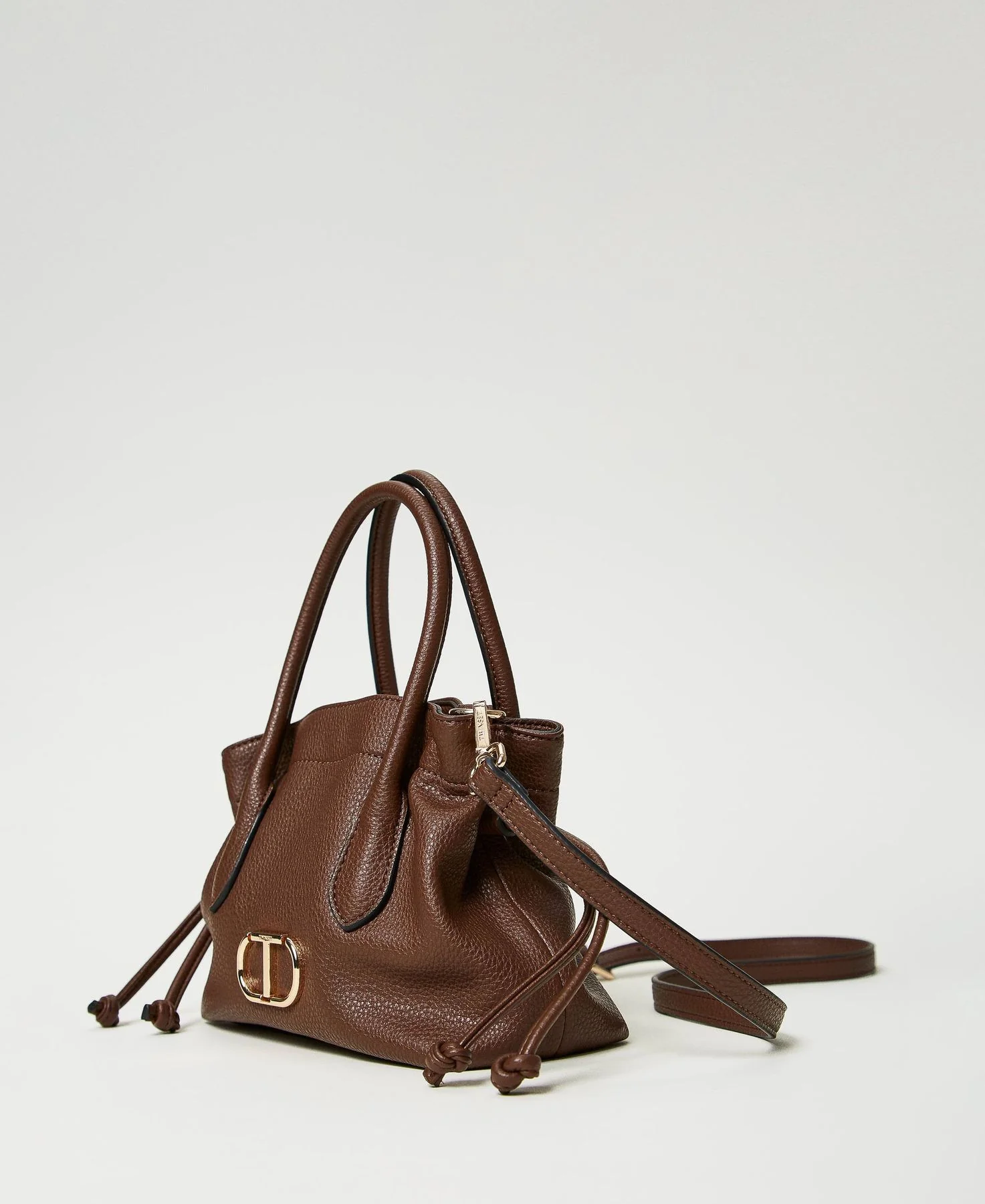 TWINSET Borsa Donna DRAWSTRING 242TD8231 11946 Marrone - Image 4