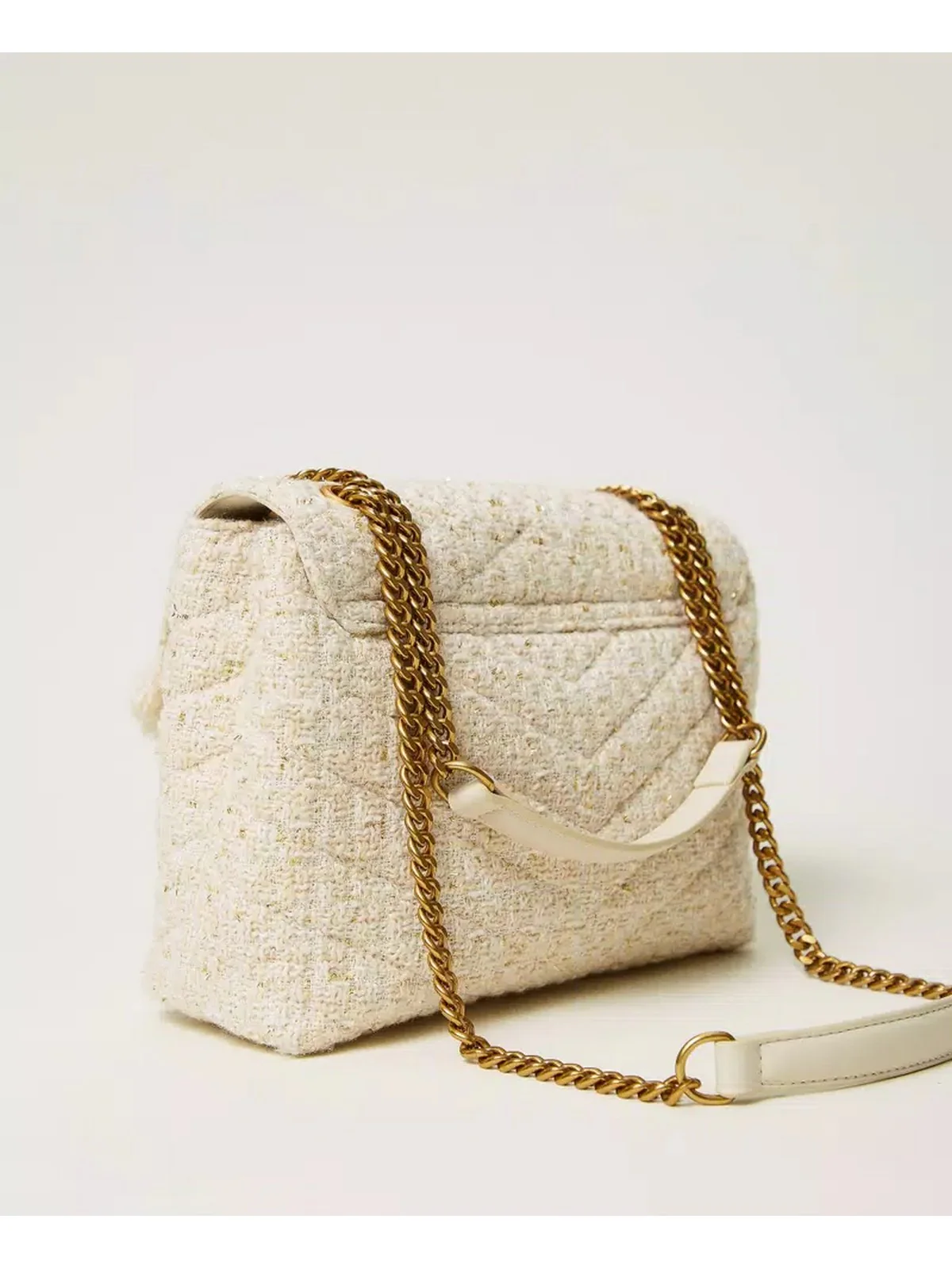 TWINSET Borsa Donna DREAMY TWEED 242TB7200 11748 Bianco - Image 4