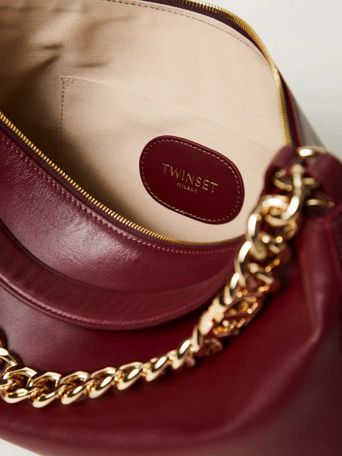 TWINSET Borsa Donna LILIANE LEATHER 252TB7161 05609 WINETASTING - Image 3