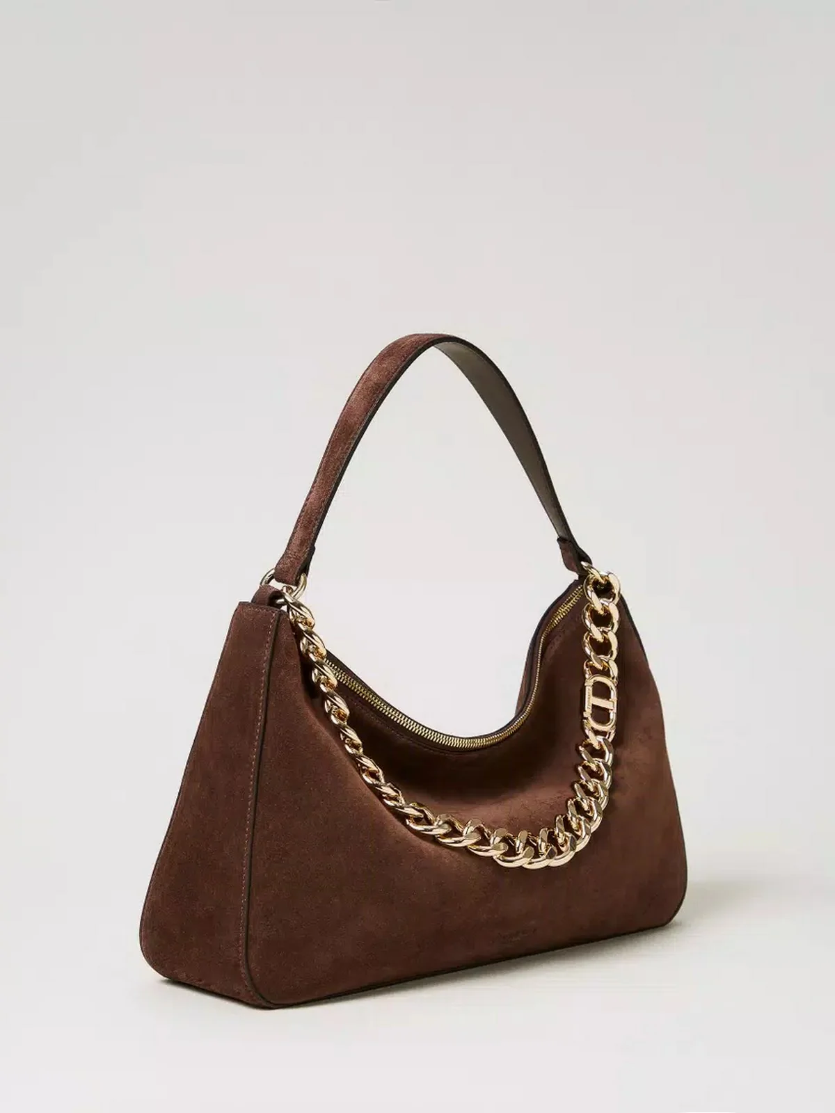 TWINSET Borsa Donna LILIANE LEATHER 252TB7162 00203 COFFEE - Image 5