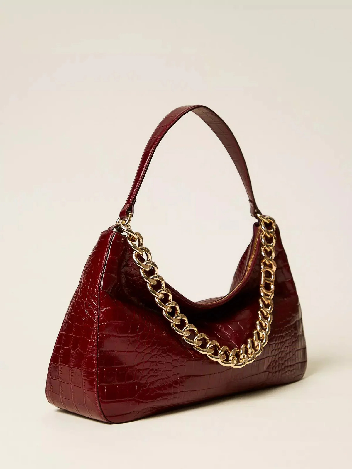 TWINSET Borsa Donna LILIANE LEATHER 252TD8252 12882 RED BERRY - Image 5